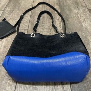 SOLD Calvin Klein Sonoma Reversible Tote Bag Faux Leather with matching clutch!